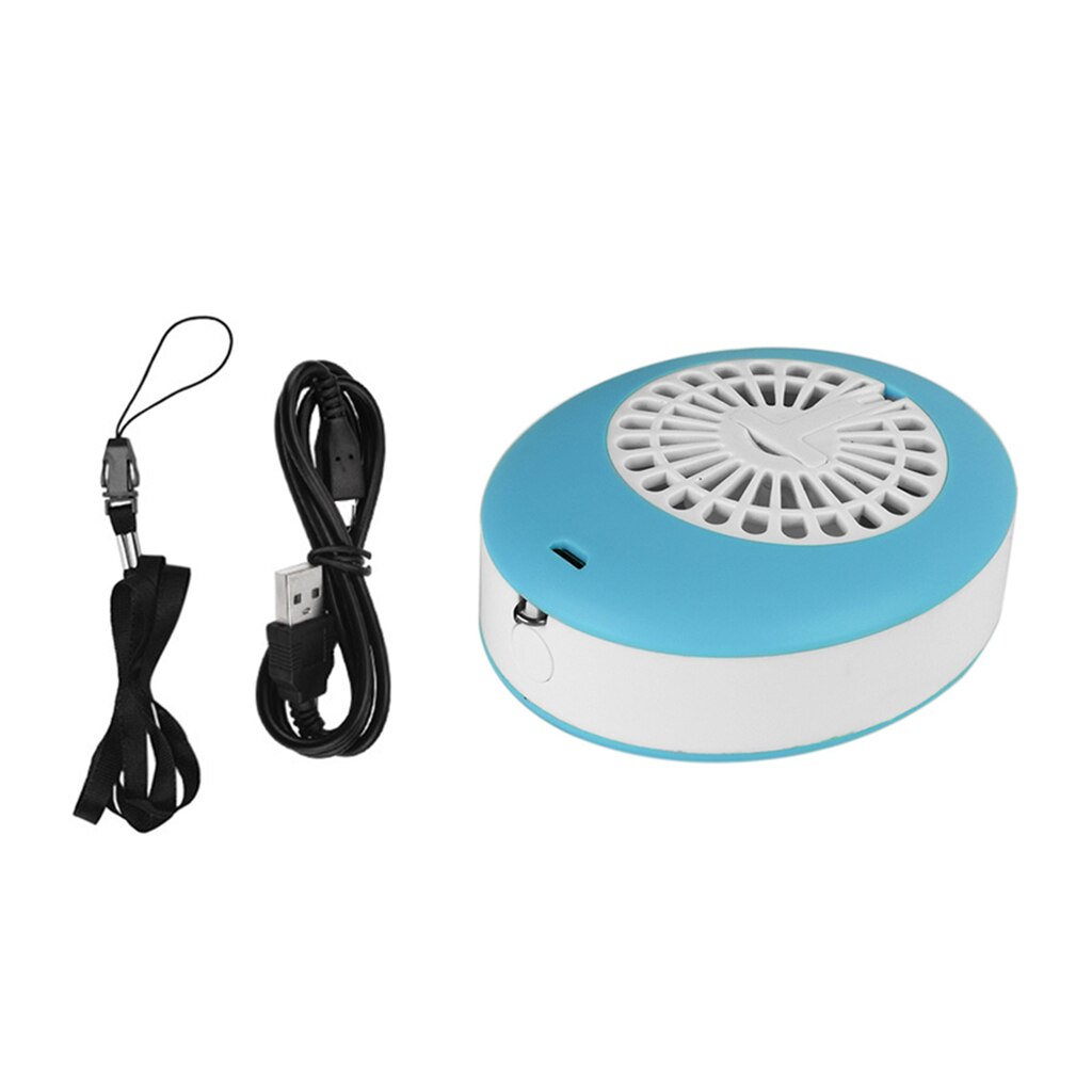 Mini secador de pestañas eléctrico, aire acondicionado, ventilador de uñas con espejo: Azul