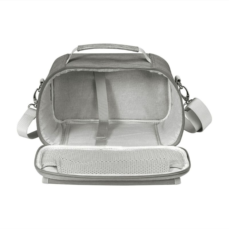 Draagbare Handtassen Carry Case Box Opslag Shulder Tas Met Pocket Voor-Cricut Vreugde N84A: Light Grey