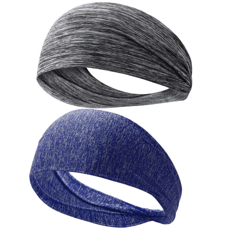 Sporthoofdband voor heren Zweetabsorberend en anti-zweetband Hardlopen Fitnesshoofdband Hoofdband Hoop Yoga: Black