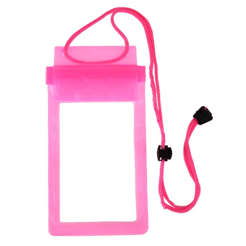 Funda impermeable Universal fuerte funda de 3 capas maletines para teléfono Coque a prueba de agua funda de teléfono deportes acuáticos: Color rosa