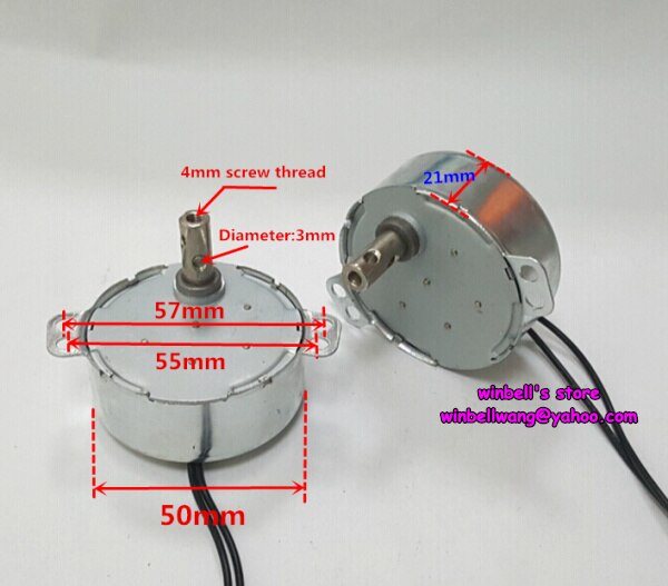 50 tyc synkronmotor 220v 4w 50mm mikro permanent magnet induktion komfur / blæser motor, aksel diameter 7mm ~