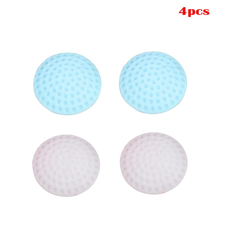 Tope de puerta autoadhesivo para el cuidado del bebé, almohadilla protectora de goma para cerradura de guardabarros, a prueba de golpes, 4 piezas: Blue White 4pcs