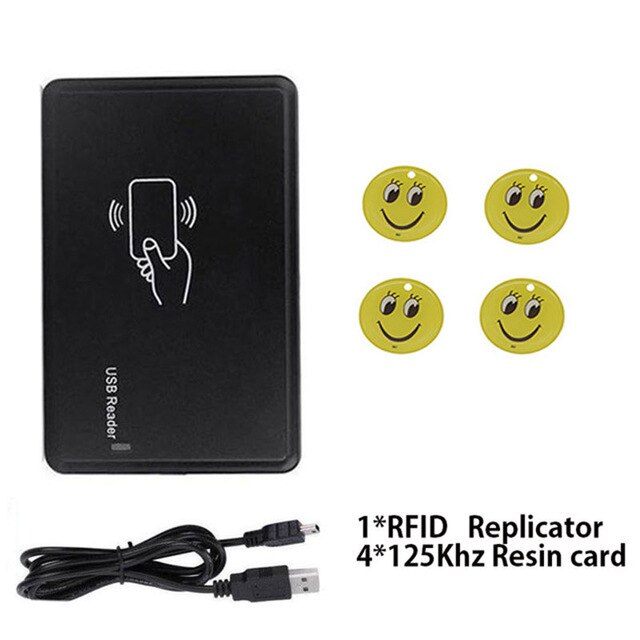 Rfid 125 Khz czytnik dowodów osobistych Duiplicator pisarz kopiarka z em4305 brelok robić klucza T5577 replikator klon czytnik kart: Package 2