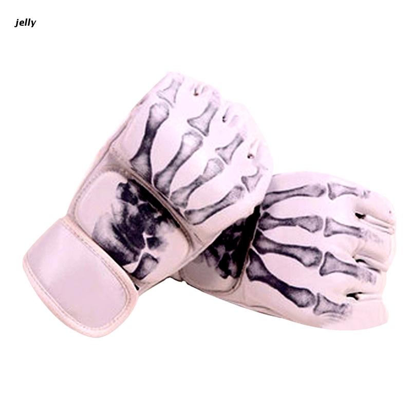 Guantes de boxeo de medio dedo 448C, manoplas MMA, muñequera ajustable, para Sanda
