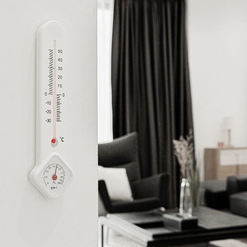Vertical Thermometer and Hygrometer Indoor Outdoor Temperature Humidity Monitor Gauge