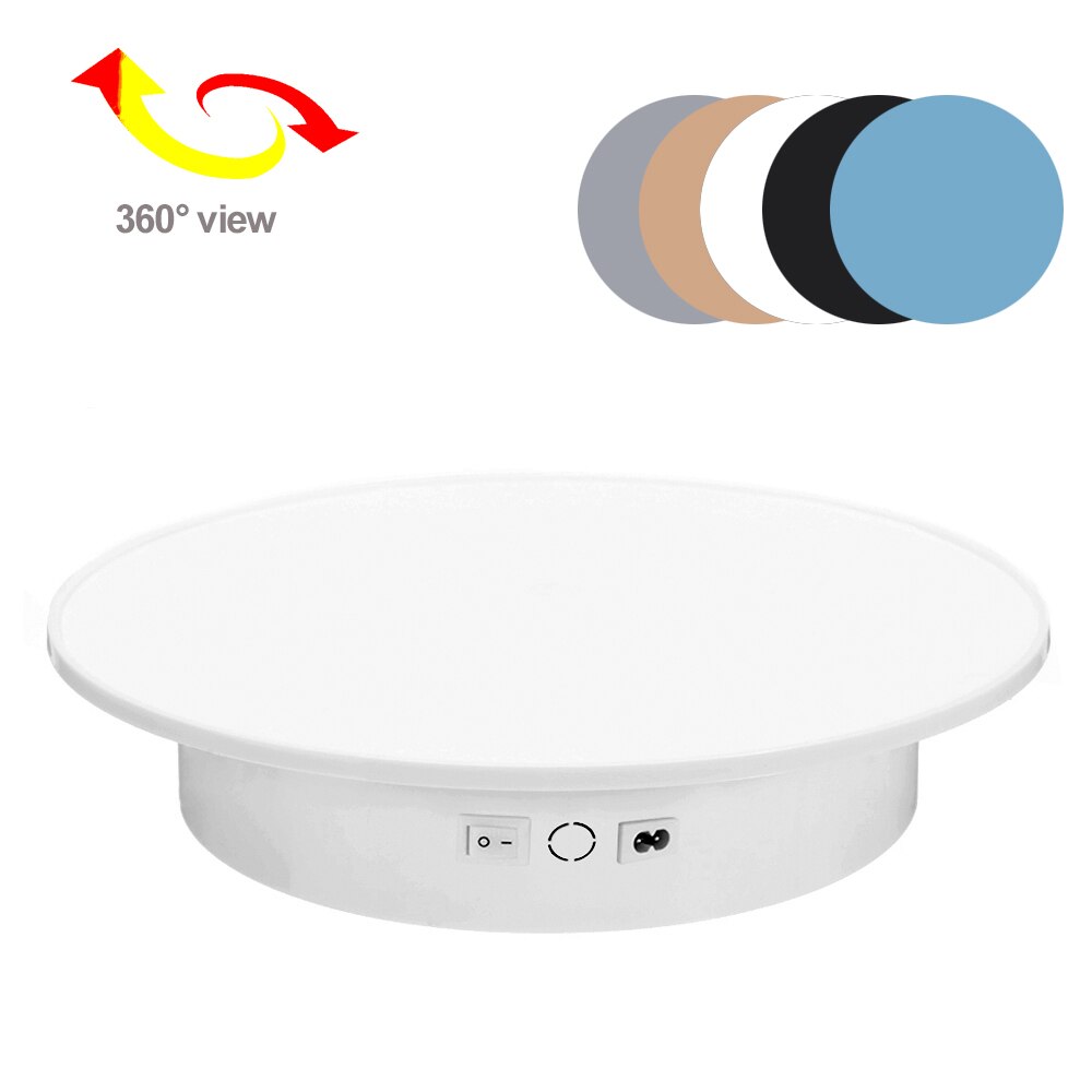 360 grad Elektrische Rotierende Fotografie Rotierenden Drehscheibe Anzeige Steht für Schmuck Produkt Anzeige 3D Scan Pfanne mit PVC