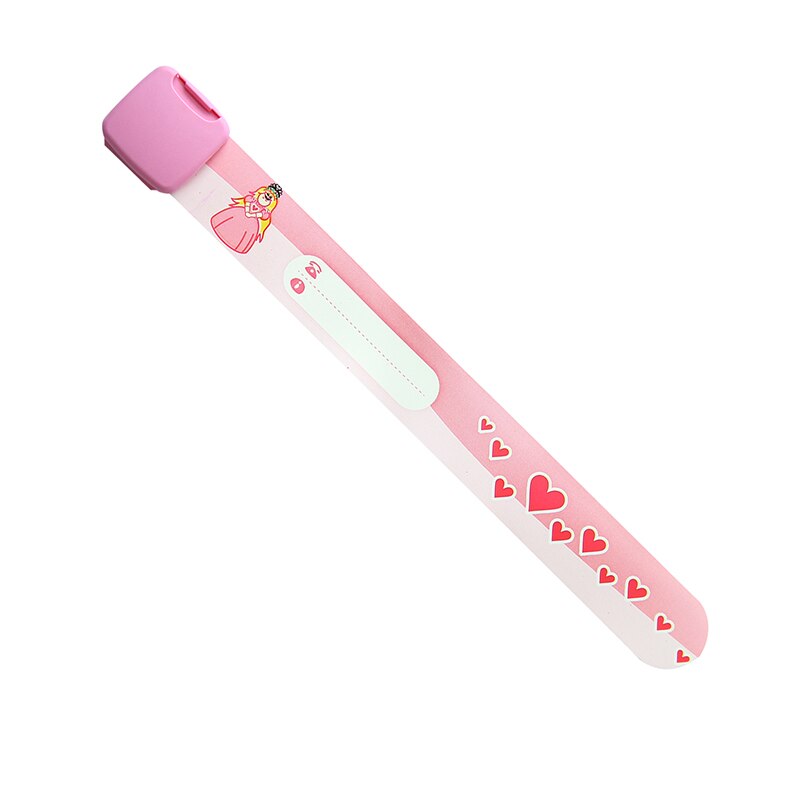 QiQiWu Kids ID Veiligheid Polsband Armband Kind Baby Herbruikbare Verstelbare Armband polsbandjes Waterdicht PU Kid Kinderen Pols Band: Pink - Heart Princes