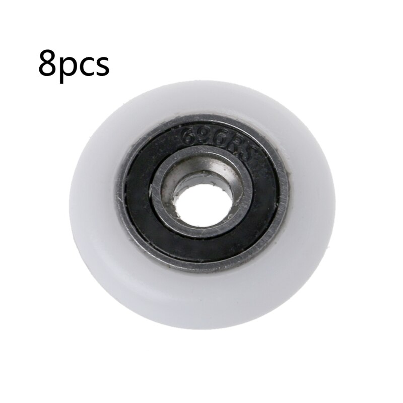 8 stk dusjdørsløperruller hjul trinser reservedeler 23mm diameter  y98e