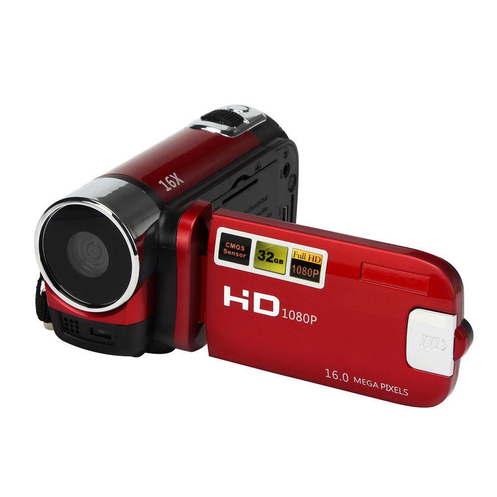 Portable camera 16MP High Definition Digital LED Video Camcorder 1080P 2.7 Inches TFT LCD Screen 16X Zoom Camera Recorder