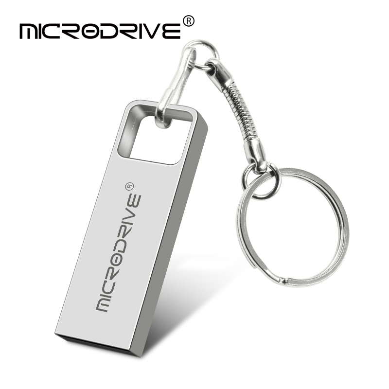 Pendrive wodoodporny pendrive usb 4gb 8gb 16gb 32gb 64gb 128gb 256g szybki pendrive metalowa karta pamięci flash 2.0: Srebrny / 64 gb