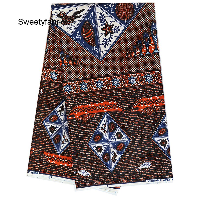 African Fabric 100% Cotton Star Print Ankara Wax Tissu Tecidos Tissus Africain Fabrics Textile For DIY Party Dress