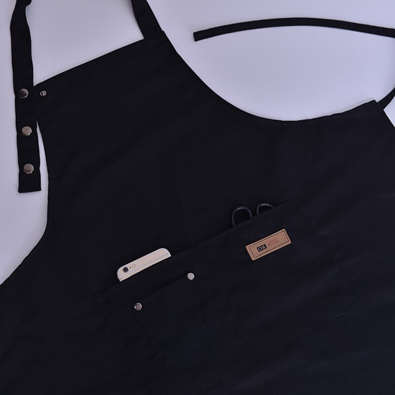 Delantal impermeable para hombre y mujer, babero de color sólido para cocina, chef, camarero, cafetería, tienda, barbacoa, Barbero, accesorios de cocina, 1 ud.