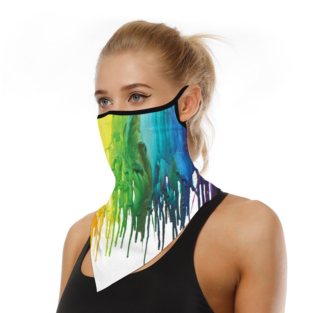 4% Outdoor Print Seamless Ear Scarf Sports Scarf Neck Tube Face Dust Riding Bike Face Face Cover Scarves Face Dust Face Shield