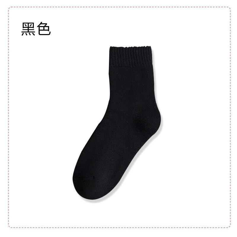 1pair Winter Thick Warm Wool terry towel Women Sock Vintage Christmas soild Socks Colorful Socks Loop socks Cotton socks