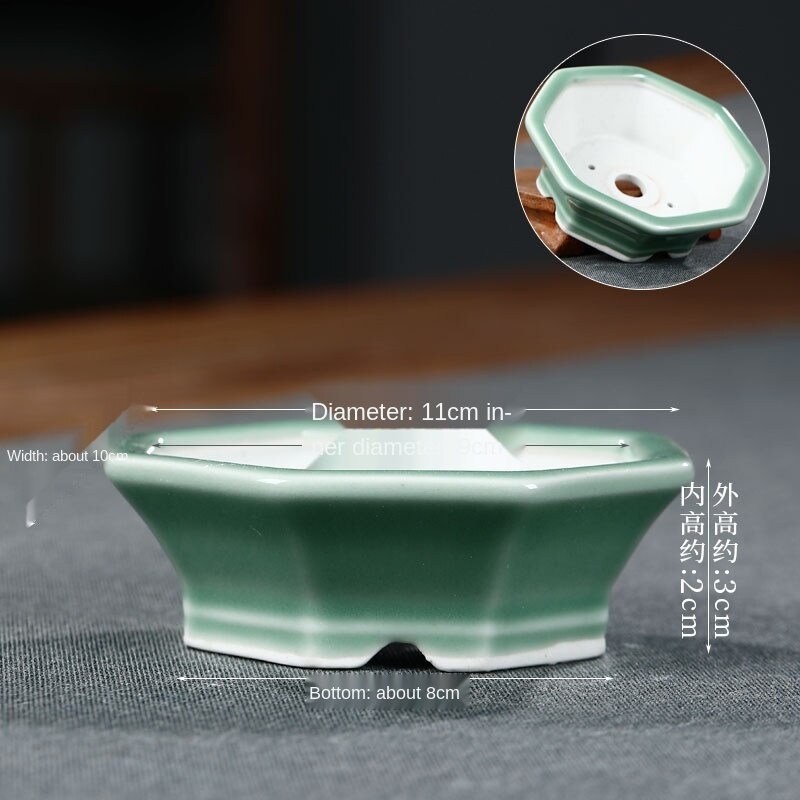 New Arrival domowe doniczki ceramiczne stół Bonsai zielone sukulenty doniczki pulpit dekoracyjne do ogrodu LB552: color15