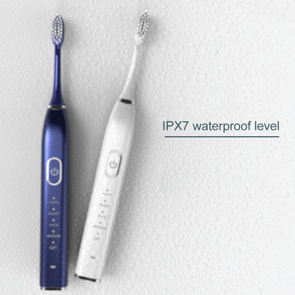 IPX7 Waterproof Tooth Automatic Ultrasonic Sonic Electric Toothbrush 5 Modes USB Rechargeable Electronic Teeth Whitening Brush