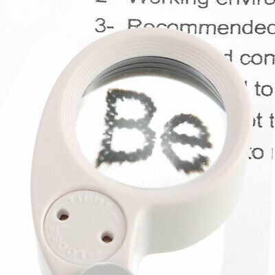 40X Metal Illuminated Jewelry Loop Magnifier Eye Loupe with LED