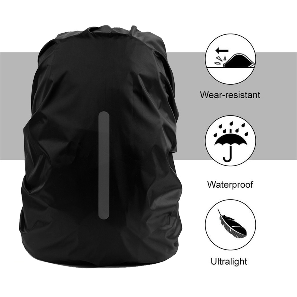 Funda impermeable para mochila, resistente al agua, para senderismo, con tira reflectante