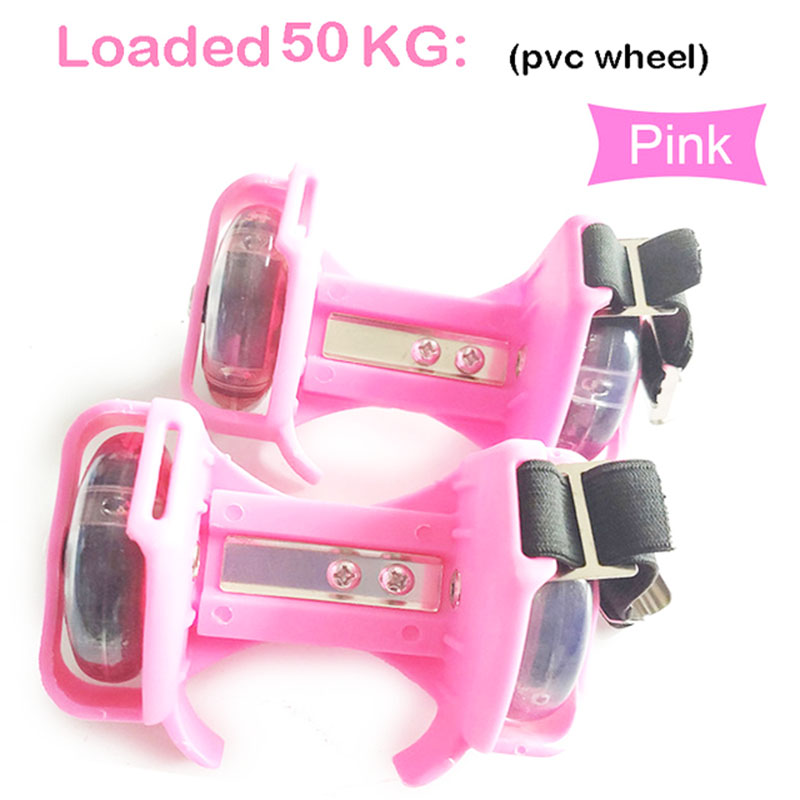 Bunte blinkende Rolle skaten schuhe LED licht wirbelwind Rolle Blitz-Rad ferse einstellbare rollen skaten schuhe für mädchen Art: Rosa
