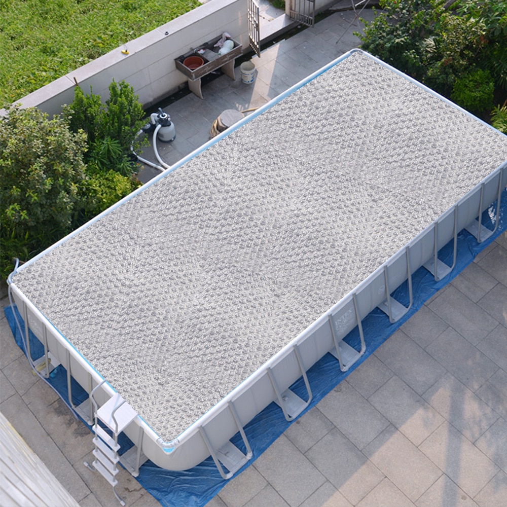 Zwembadafdekking beschermend lichtgewicht regenbestendig zwembadafdekking regenbestendig bovengronds tuin schoon houden lichtgewicht gemakkelijk te gebruiken opvouwbaar