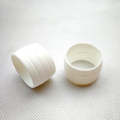 1 Paar Fahrrad Silikon Gummiband Befestigungs Ring Anti-Überspringen Stecker Wasserdichte Tragen Beständig BüGel Schleifen für Rennrad Bar Band: Weiß