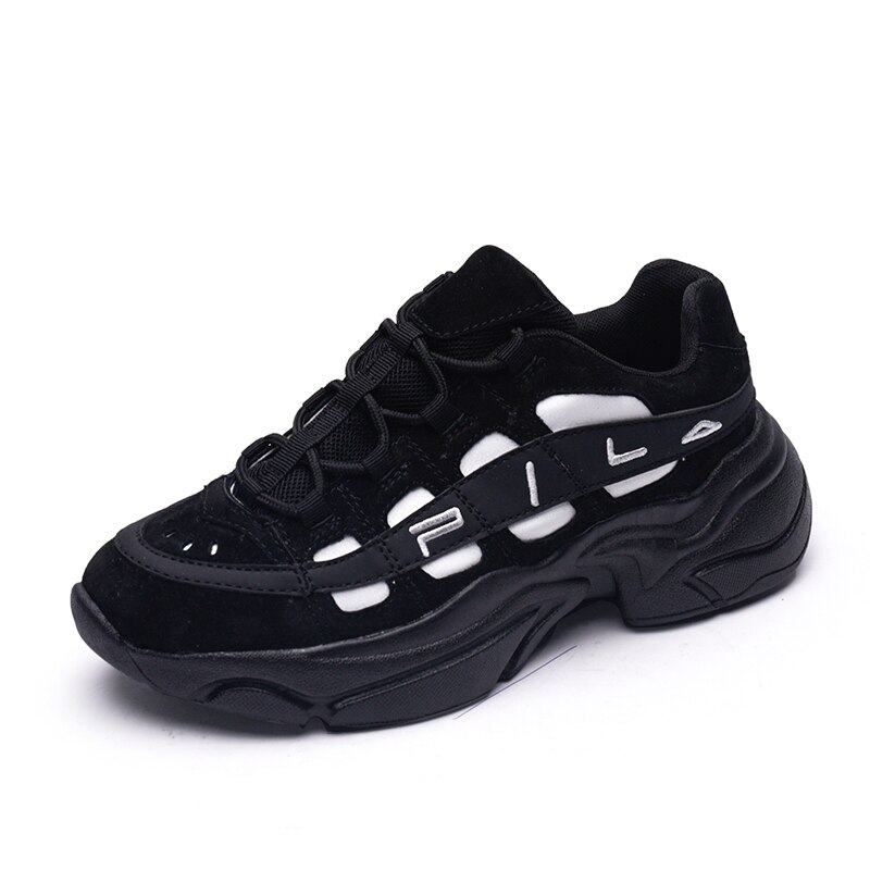 Elastisk sål sko til mænds jogging fritidssko herre åndbare sneakers zapatillas hombre scarpe uomo mænds sneakers: Sort / 7