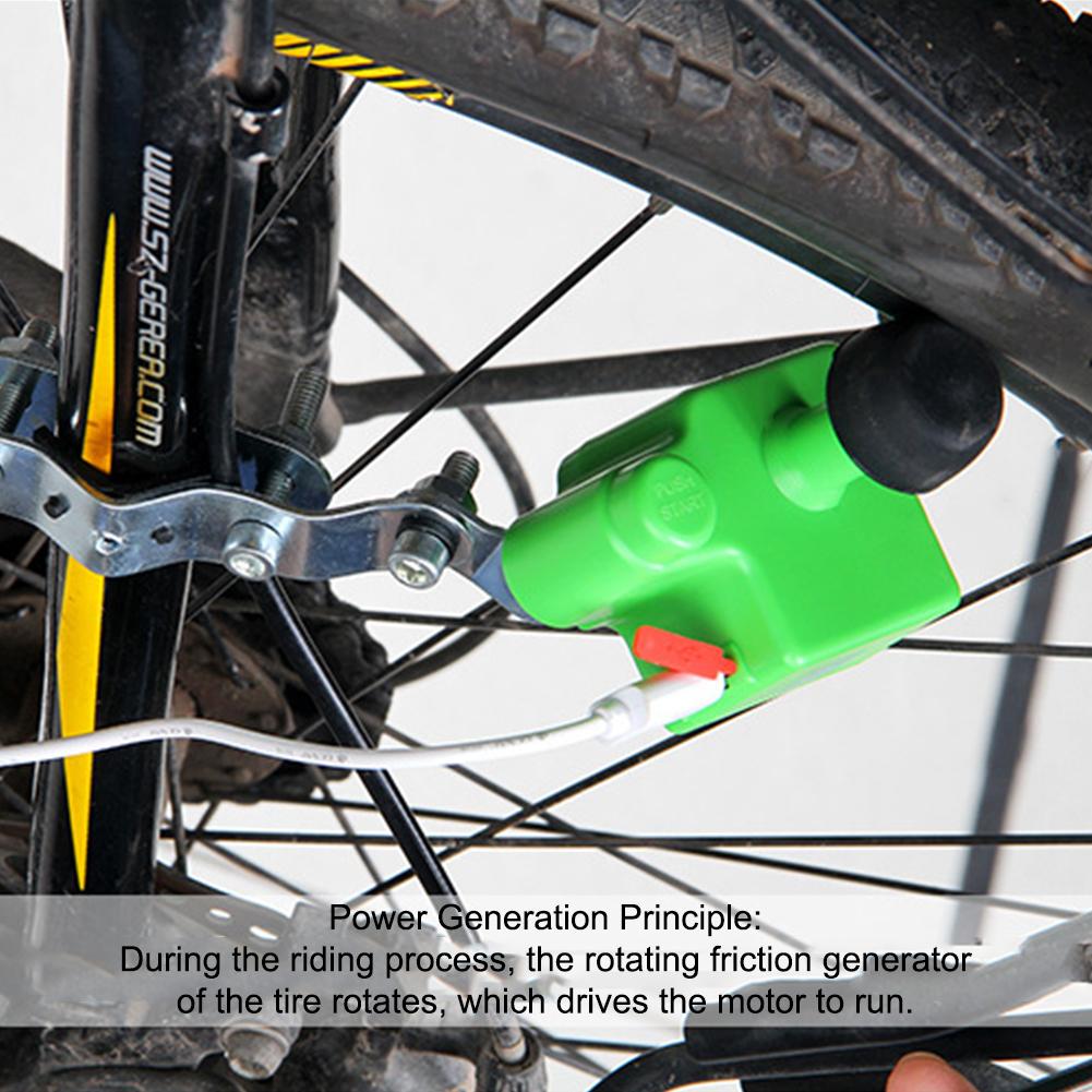 5V 1A Output Bicycle Self Generator Mobile Dynamo Bicycle Bike Dynamo Built-in 1000mAh Battery Night Riding Equipment