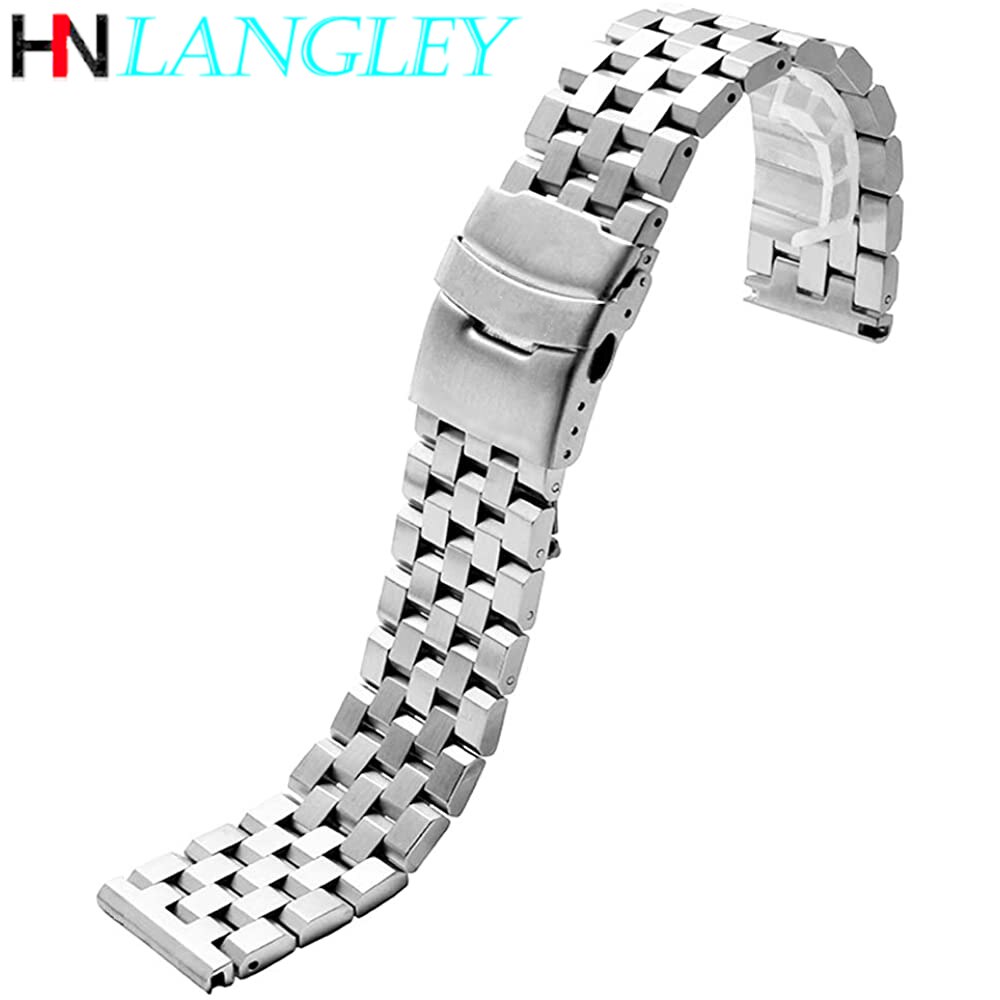 26mm 24mm 22mm 20mm 18mm metal urrem premium solid rustfrit stål urarmbånd mænd kvinder sort/sølv armbånd