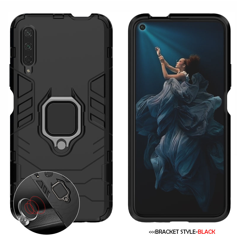 Case Voor Huawei Honor 9X Pro Premium STK-LX1 HLK-AL00 HLK-TL00 Global Versie Shockproof Armor Siliconen Telefoon Case Cover Coque: aluminium / Duidelijk