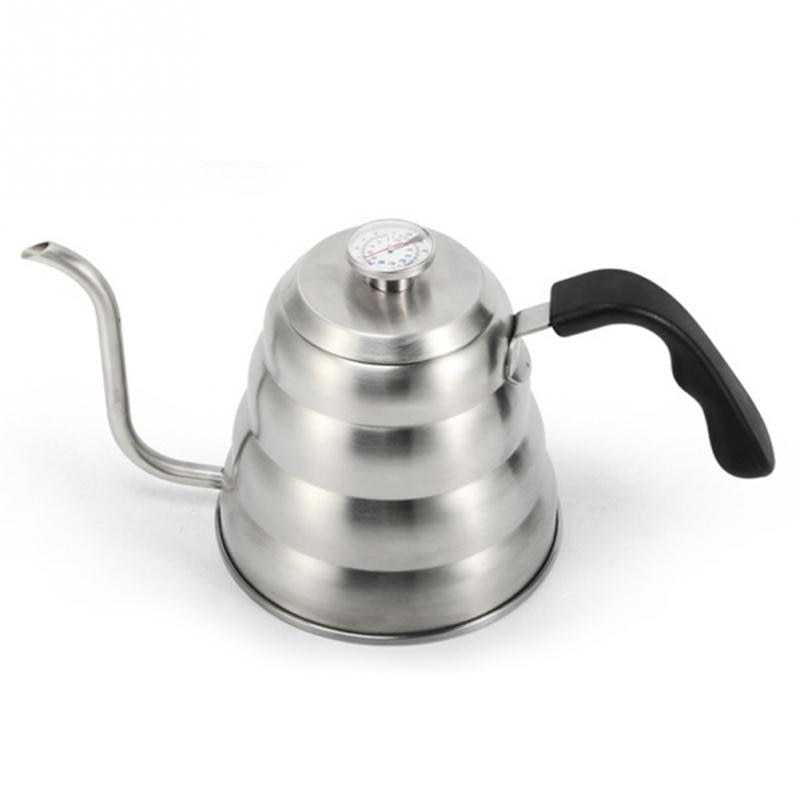 1000/1200ML 304 Rvs V60 Drip Ketel met thermometer thuisgebruik thee pot Barista Koffie Tool in voorradig DIY