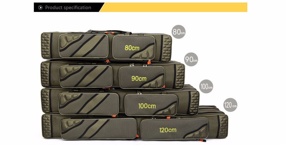 3 Layer Fishing Bags For Fishing Rod Tackel Accessory 80cm 90cm 100cm 120cm Waterproof Fishing bag Multifunctional Backpack J247