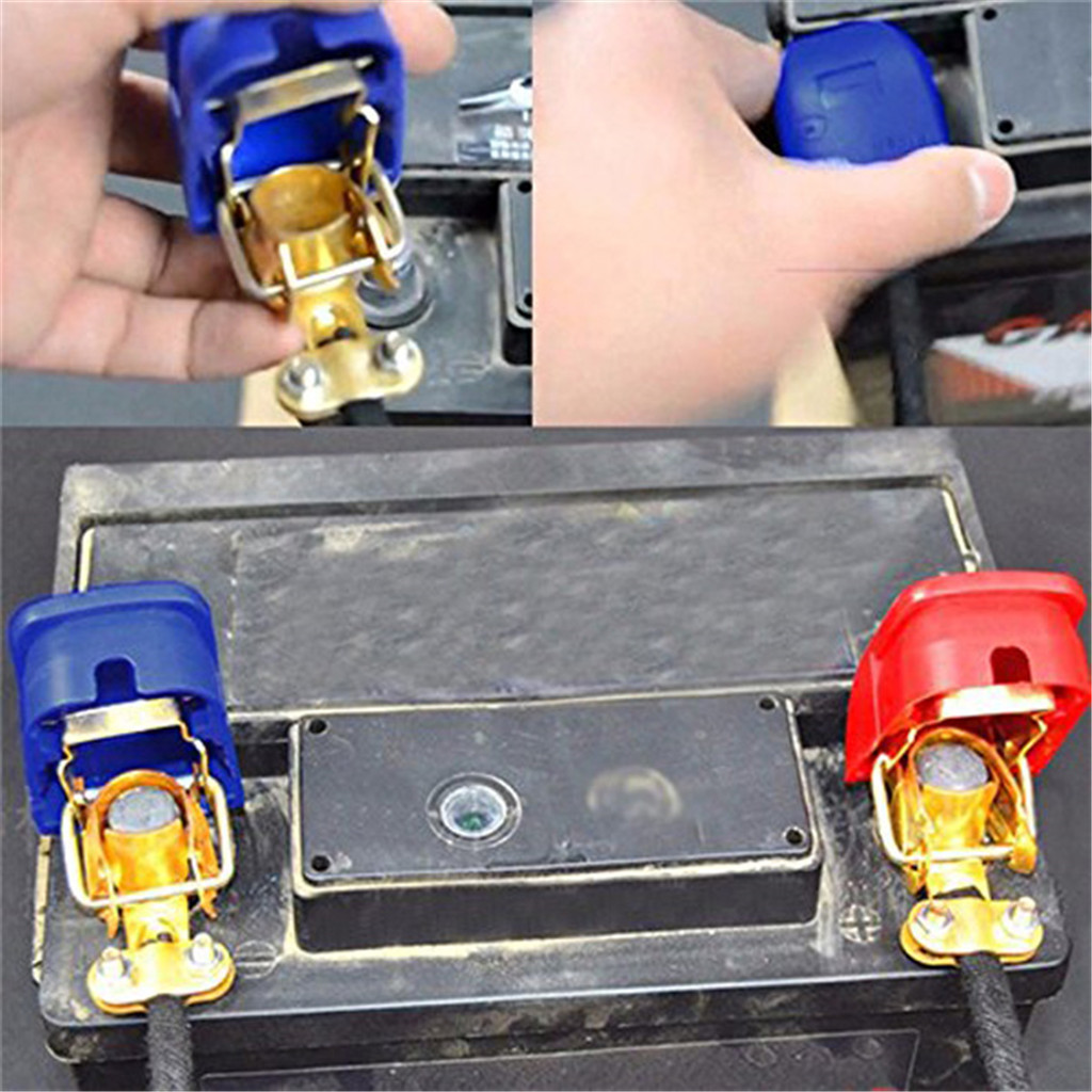Abrazaderas de terminales batería de coche de liberación rápida para batería, 1 par, 12V, terminal de liberación rápida para batería