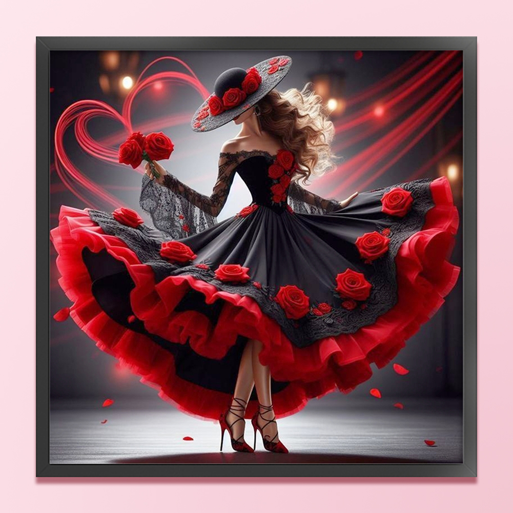 Täysi kirjonta ekopuuvillalanka 11ct painettu tyttöjen ristipistopakkaus taidetta