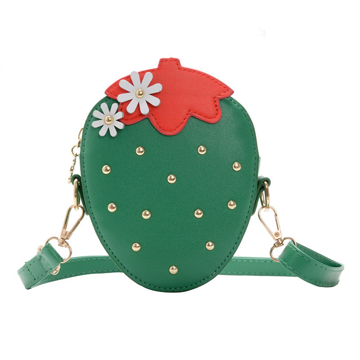 Zomerse crossbody tas, schattige aardbeivormige schoudertas met felle kleur voor dames en meisjes