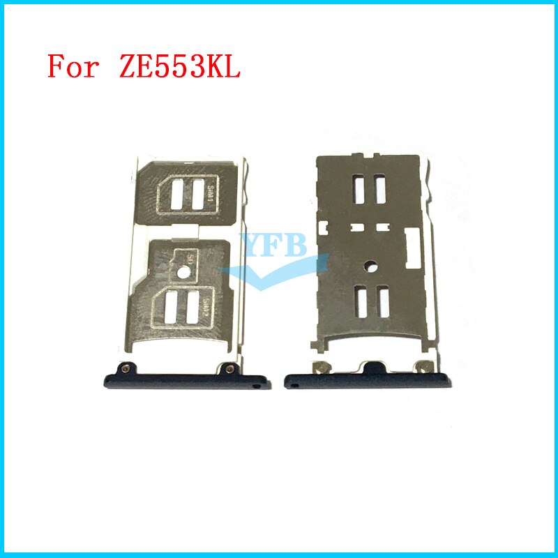 Sim-kort bakkeholder til asus zenfone 3 zoom  ze553kl sim-kortlæser slot socket reservedele