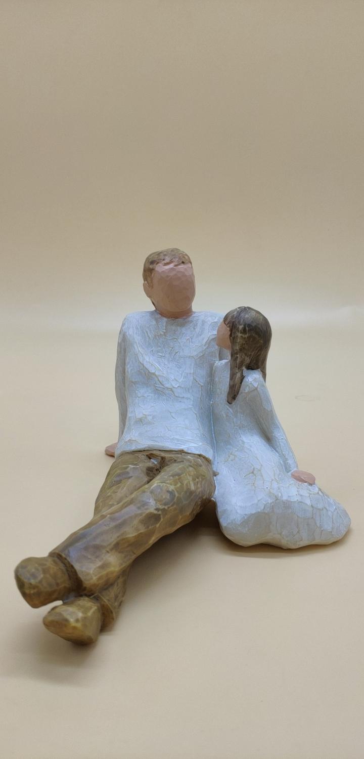 Estilo nórdico amor familia figuras resina Miniacture mamá papá y decoración del hogar para niños accesorios Happy Time