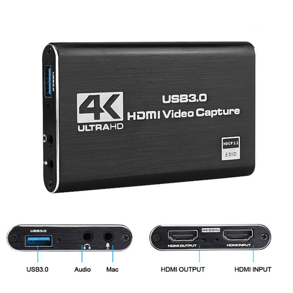 Karta przechwytywania wideo 4K HDMI USB3.0 1080P chwytak Dongle karta przechwytywania Hdmi dla OBS przechwytywanie karty przechwytywania gry na żywo