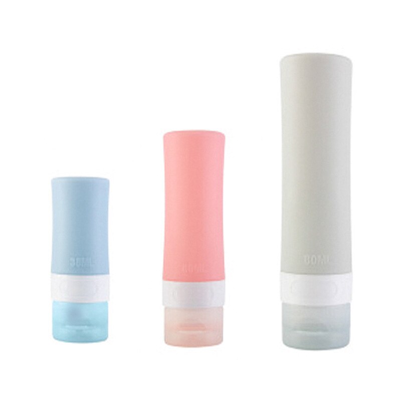 Women Silicone Travel Bottles Cosmetic Shampoo Lotion Container Tube Squeeze Packing Organizer Bag Travel Accessories