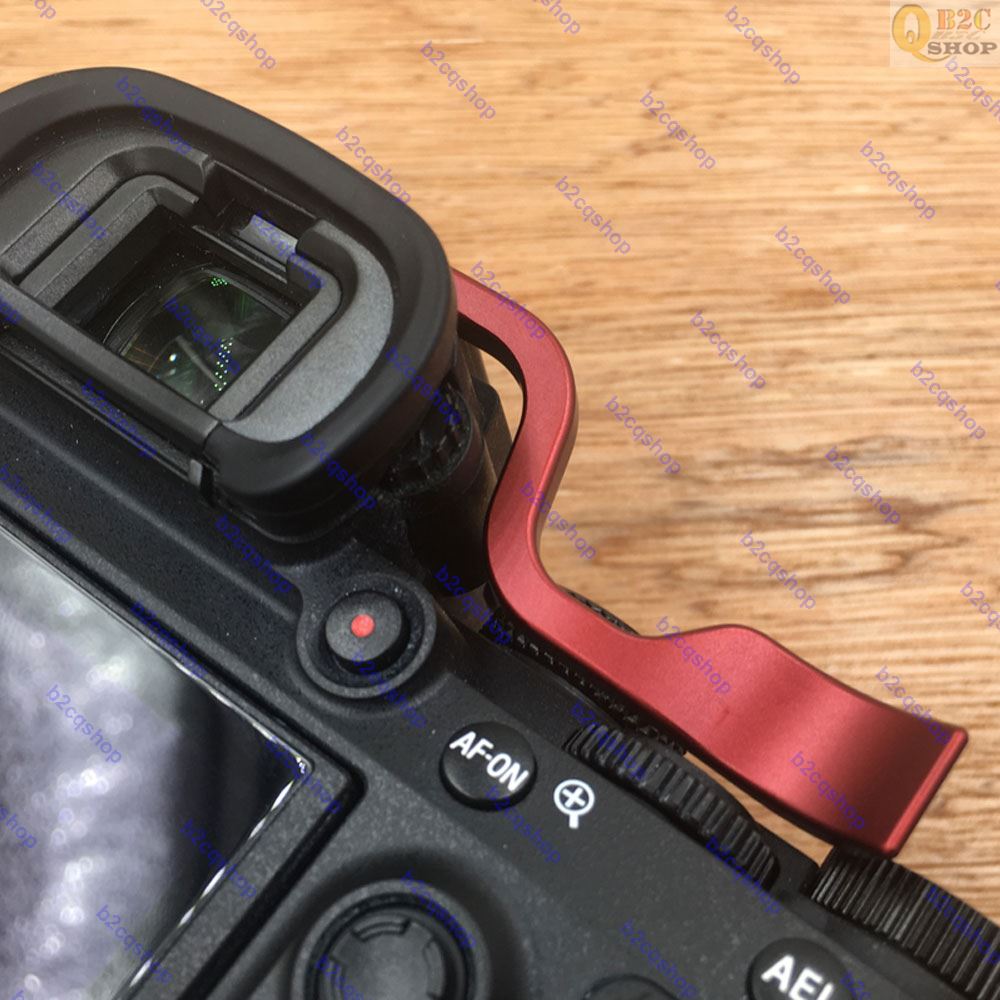 Aluminum Digital Camera Mount Thumb Grip finger handle for Sony A7M2 M3 A7R2 R3: Red Oak