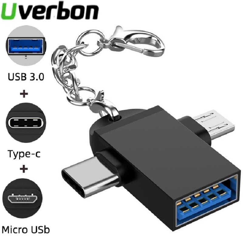 USB Typ C / Mikro USB Zu USB 3,0 hoch Geschwindigkeit Transfer Adapter 2 in 1 OTG Konverter für Telefon Tablette Laptop Tastatur