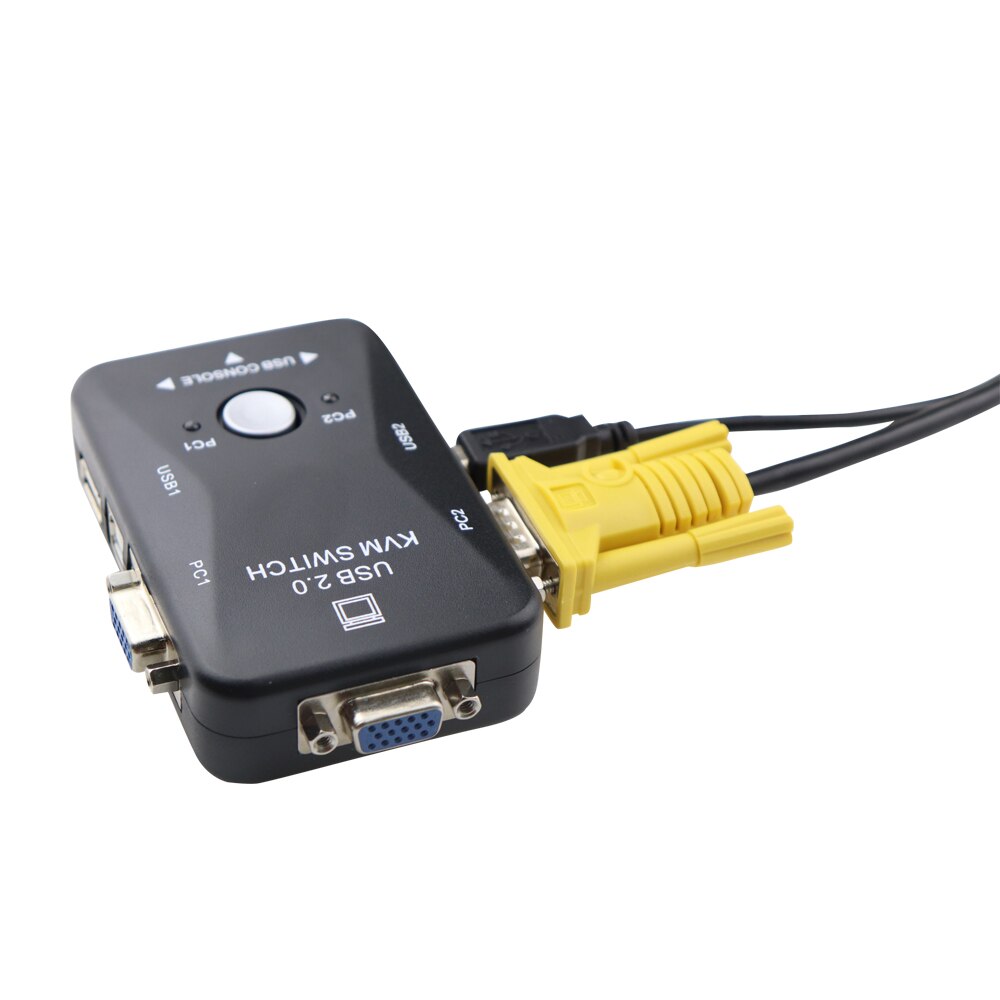 2 in 1 Heraus USB 2,0 VGA KVM schalten Kasten 2-Hafen PC Monitor Schalter Kasten Adapter Für Computer tastatur Maus Monitor Stecker und Spielen