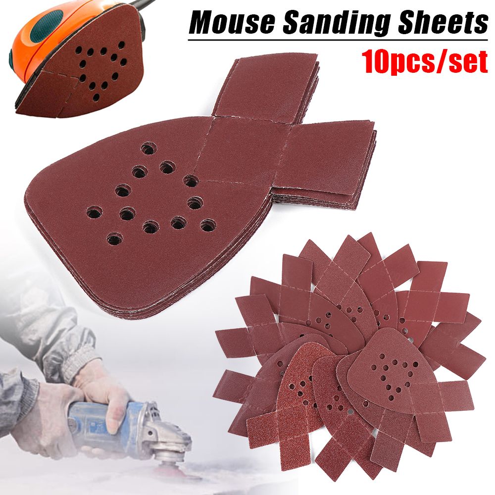 10 Stück Heimat Werkzeug Schleif scheiben schwarz Decker Schleifpapier 40-100 Körnung Detail Schleifpapier Pads Maus Schleif blätter