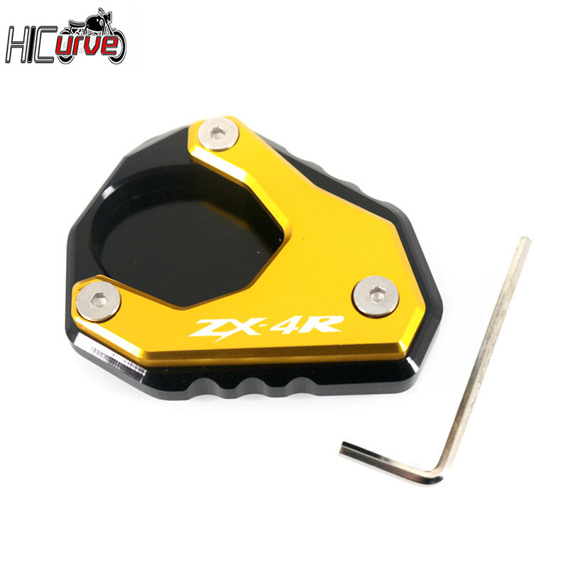 Motorfiets Kickstand Voet Zijstandaard Extension Pad Ondersteuning Plaat Vergroten Fit Voor ZX-4R ZX-4RR ZX4R ZX4RR ZX 4R 4RR 2023 2024