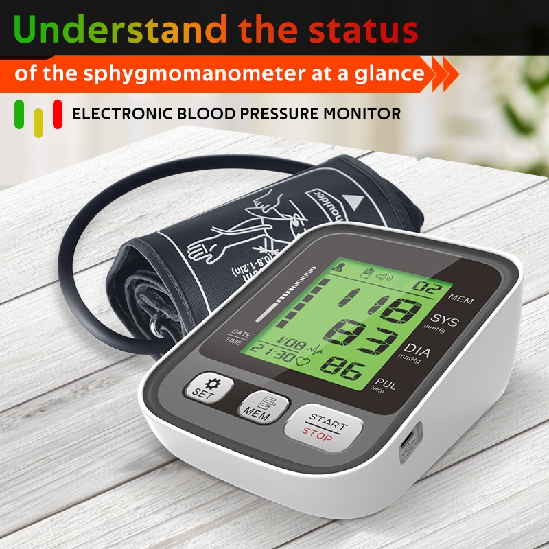 Mini Draagbare Bloeddrukmeter Blood Arterial Pressure Monitor Huishouden Type Digitale Elektronische Tonometer Meter Tensiometer