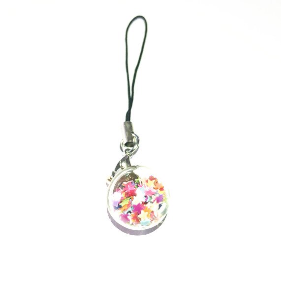 2020 nowy projekt 1 sztuka Top Quality Clear Glass Bling Balls pasek do telefonu komórkowego smycz breloki torba dekoracyjna Charms akcesoria: 2