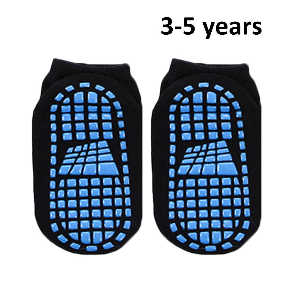 1 par børn polyester bomuld skridsikre sokker trampolin sokker voksen behagelig slid fitness yoga pilates sports sokker: 2
