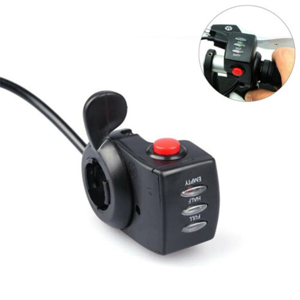 Twist Thumb Throttle Assembly For E-Bike Electric Bike Scooter Led Meter 6 Wires High Performance Great Reliability