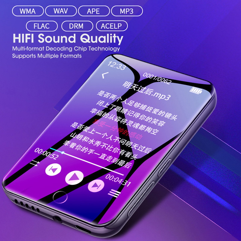 M7 Metalen MP4 Speler Bluetooth 5.0 Ingebouwde Luidspreker 2.8 Inch Grote Touch Screen Mp3 E-Book Stappenteller Opname Radio video