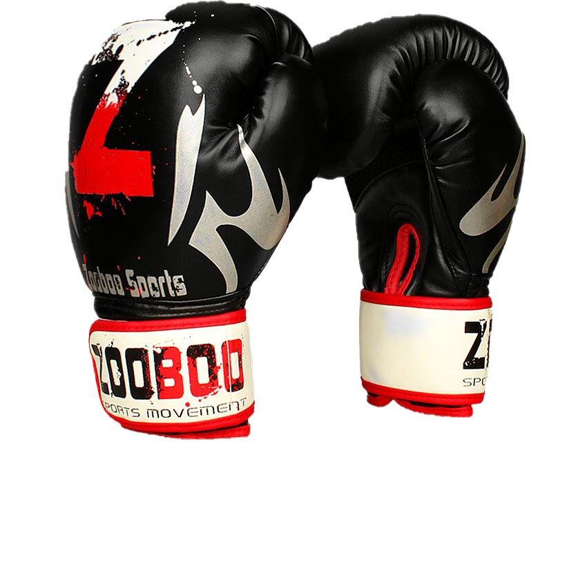 Guantes de boxeo profesionales de malla de Tigre, de cuero sintético, transpirables, con llama, Sanda Boxe, guante tailandés, caja Mma: z1 / 12oz