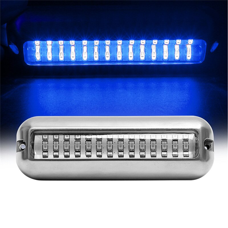 42LED 80W 538LM Stainless Steel Boat Transom Light Underwater Pontoon Marine Ship Boat Accessories Light Waterproof Marine Light